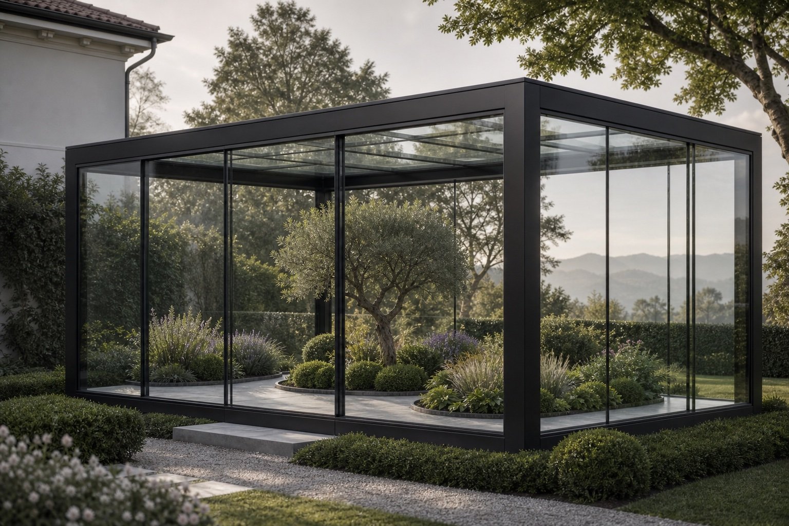 Biome européen : même structure, jardin alpin enneigé